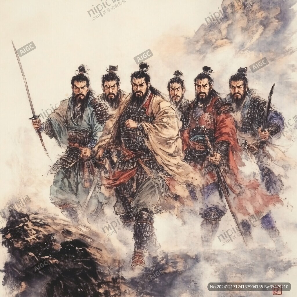 中興四將圖