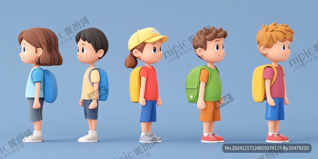 男孩女孩人物模型