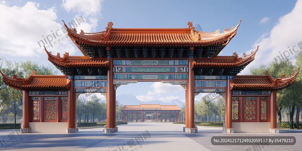 牌坊效果圖