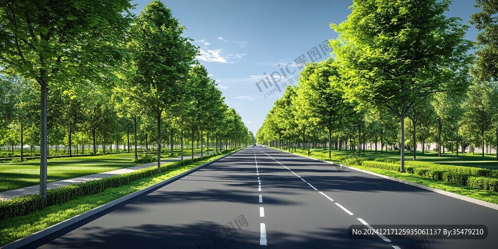 道路綠化林透視