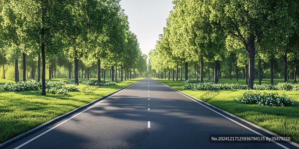 道路綠化林透視