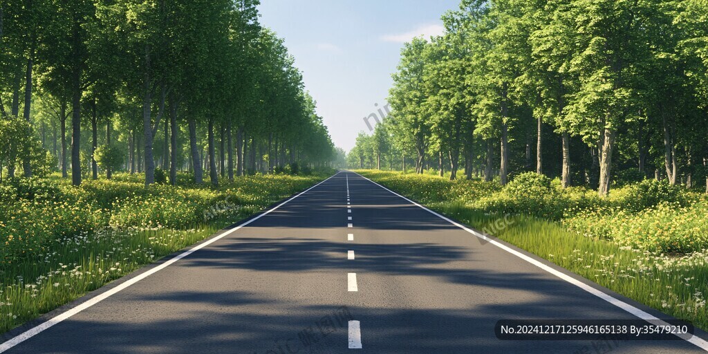道路綠化林透視