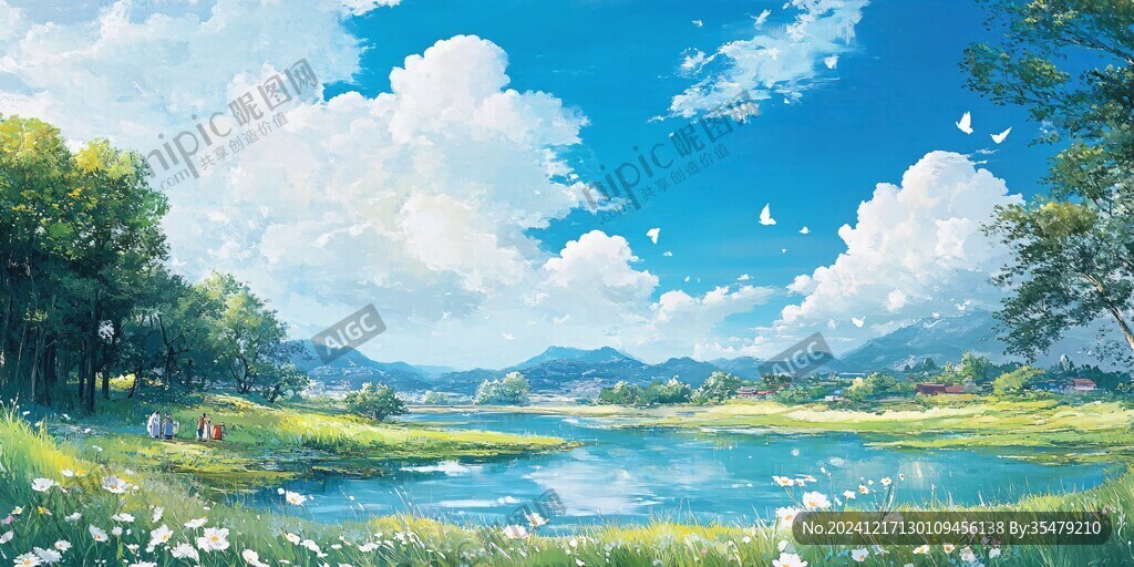 插畫唯美風景