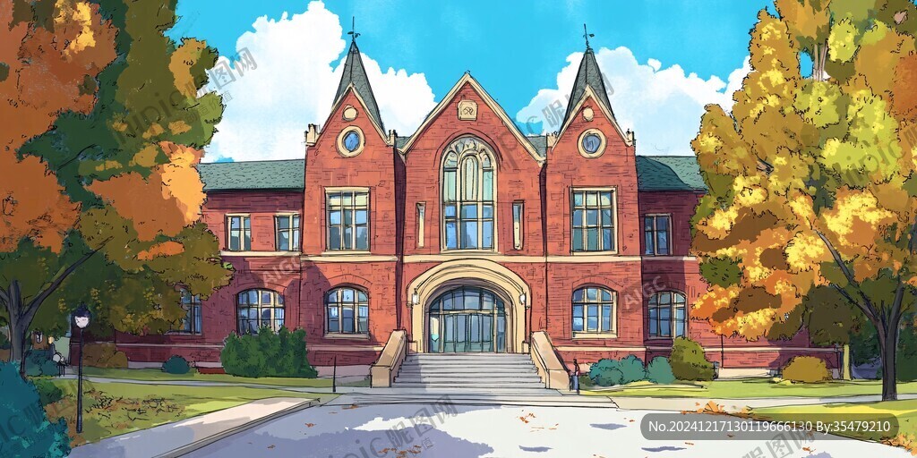 普林斯頓大學(xué)插畫背景