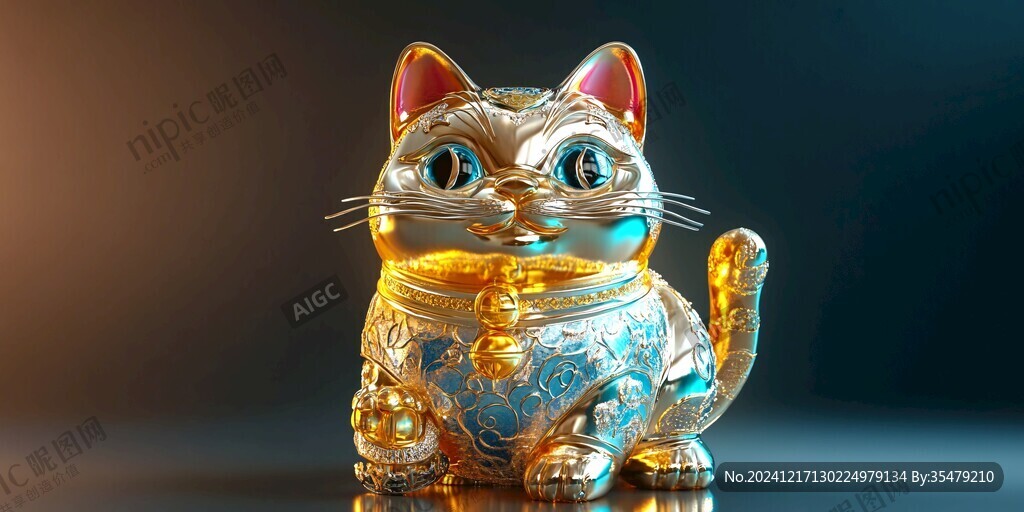 3d招財貓