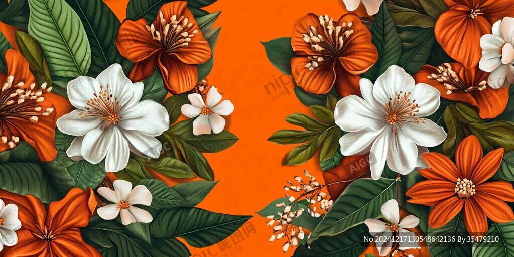 橙花插畫