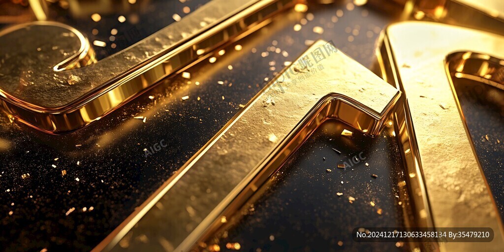 字立體字背景金色