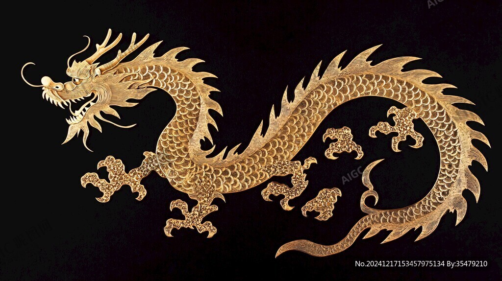 金色龍形圖