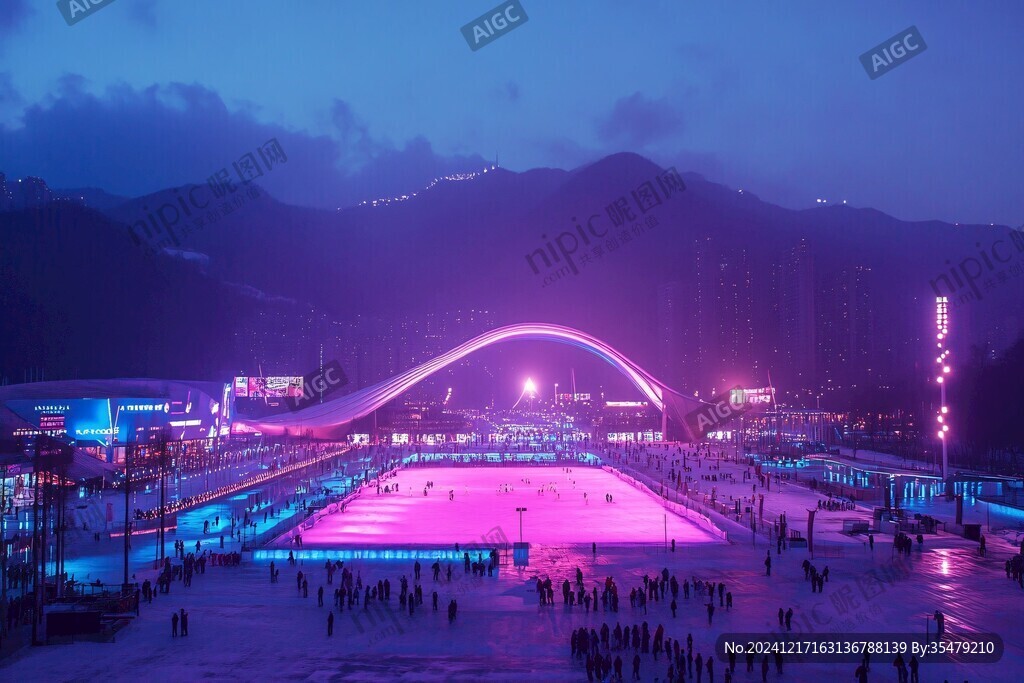 廣場(chǎng)夜幕