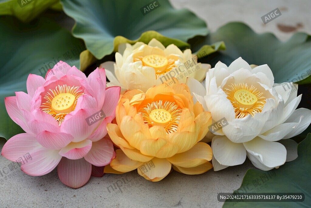 3d立體花卉荷花