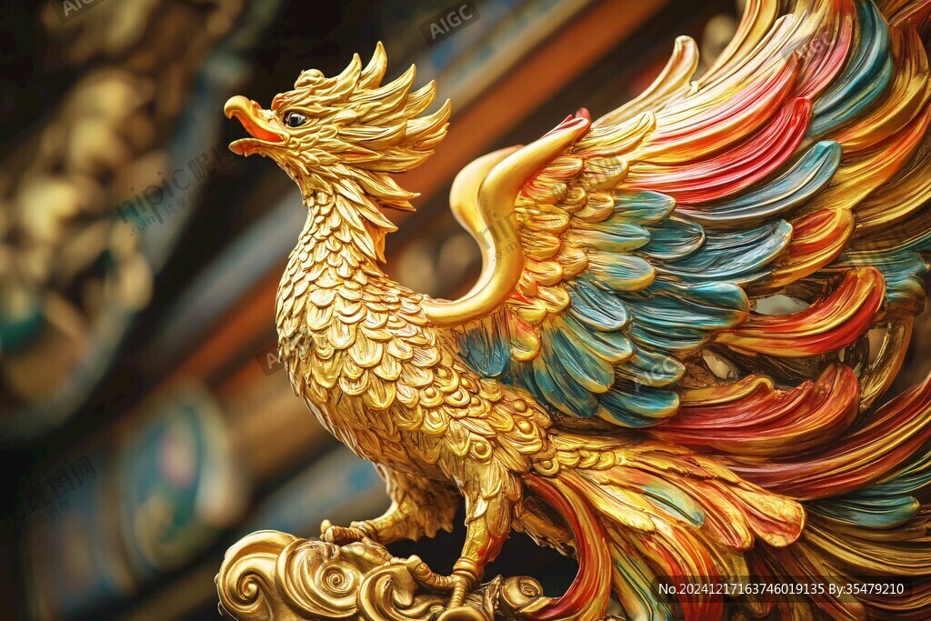 彩雕鳳凰