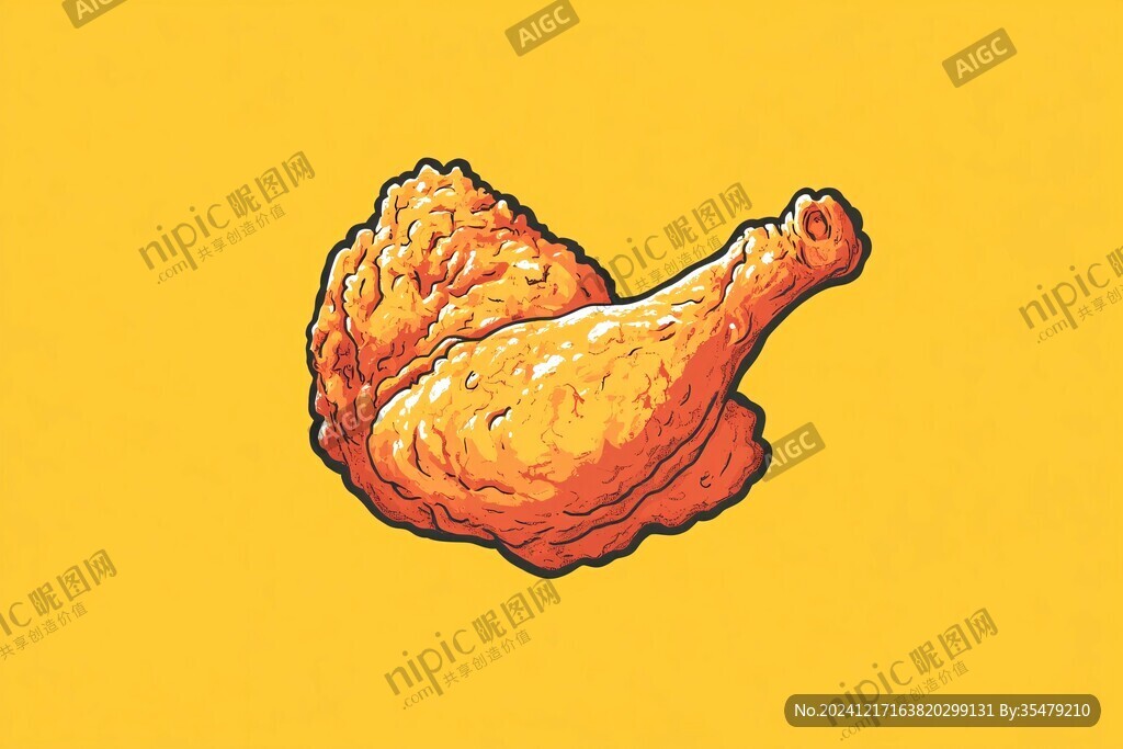 炸雞系列插畫(huà)