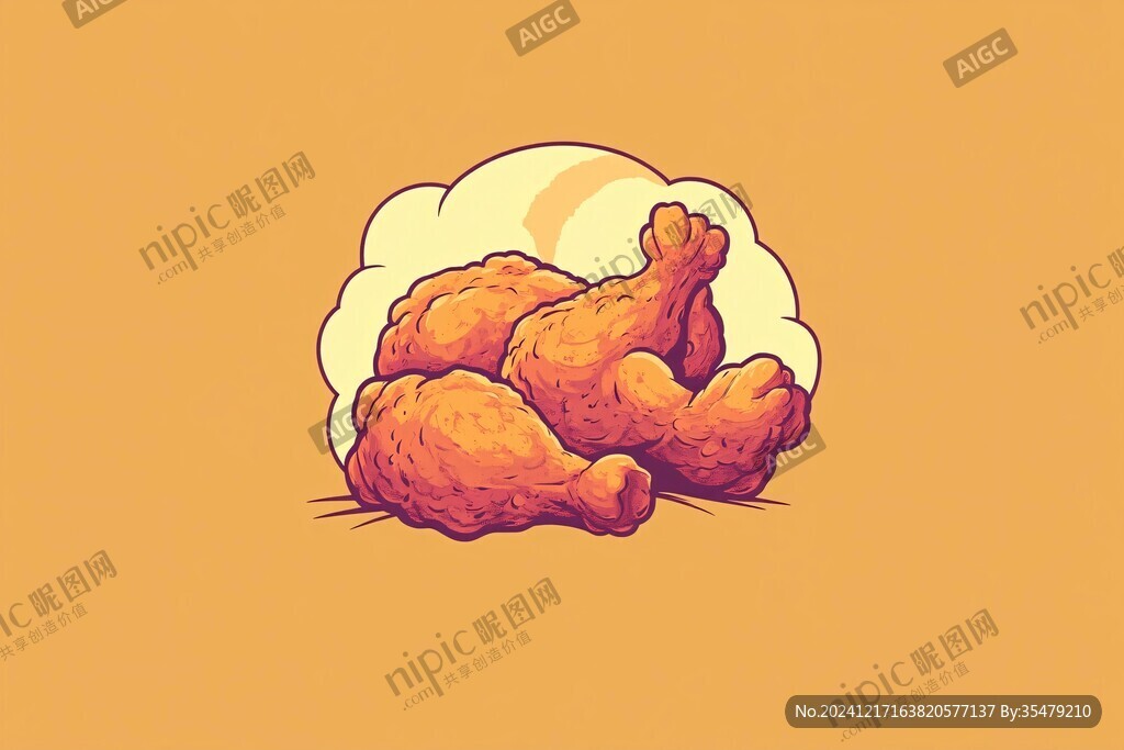 炸雞系列插畫(huà)