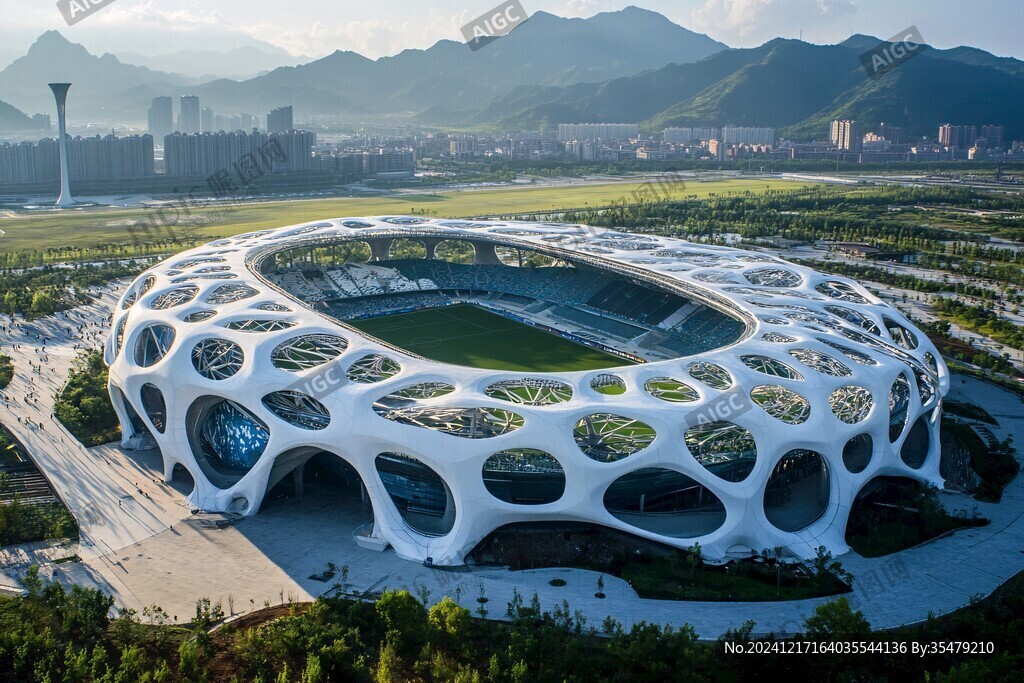 航拍鳥巢外景