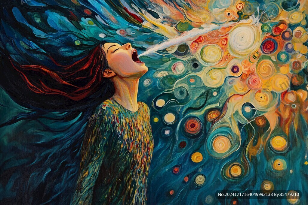 夢幻人物創意插畫