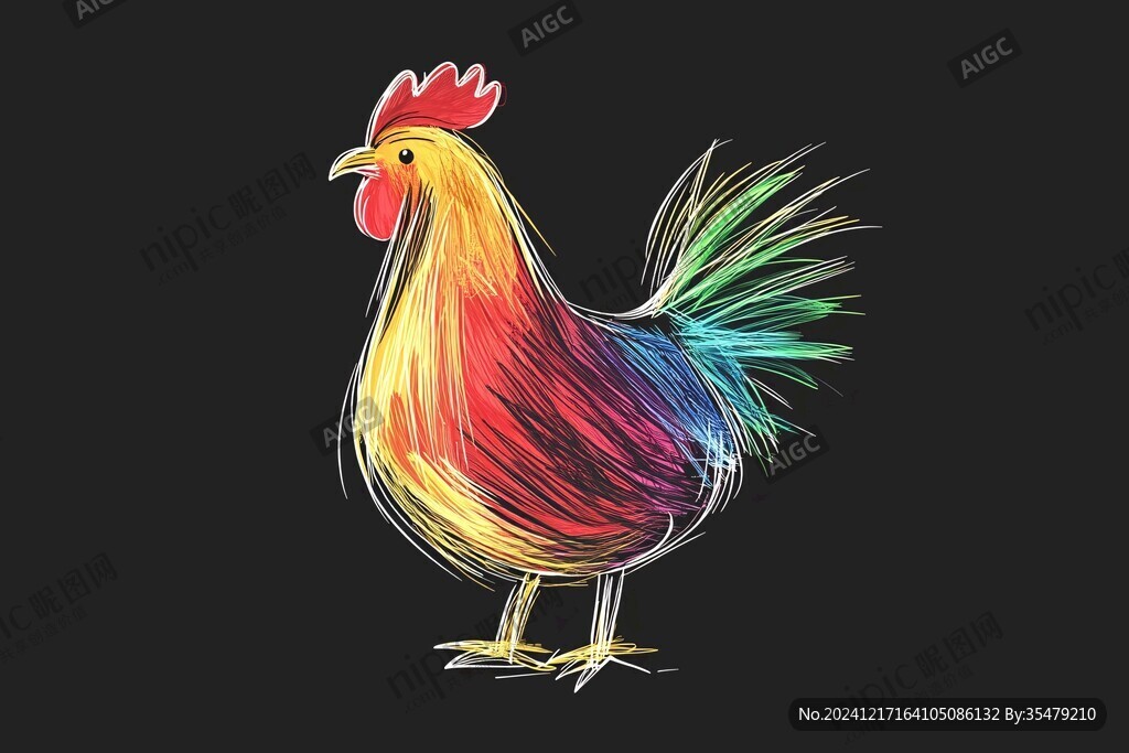 雞插畫設計
