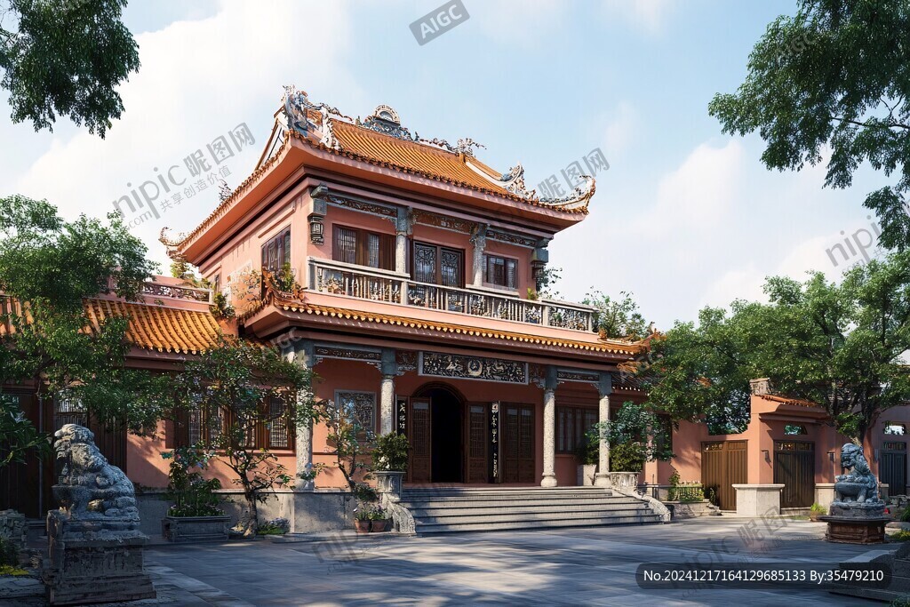 寺院效果圖