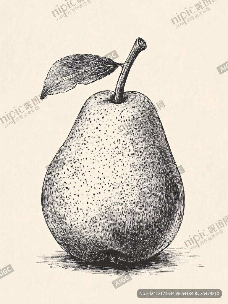 手繪梨插畫