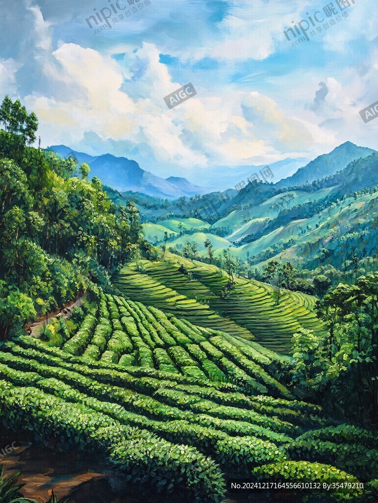 茶山油畫