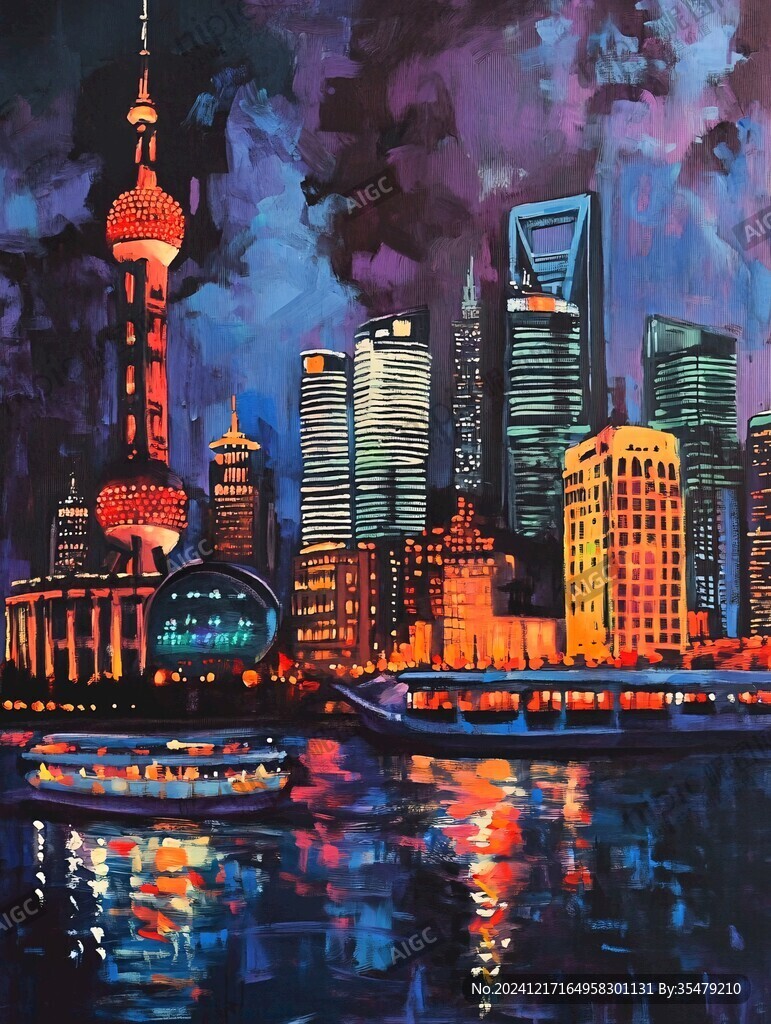 外灘油畫
