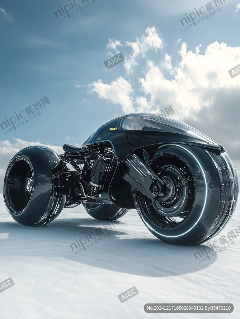 科技感的摩托車