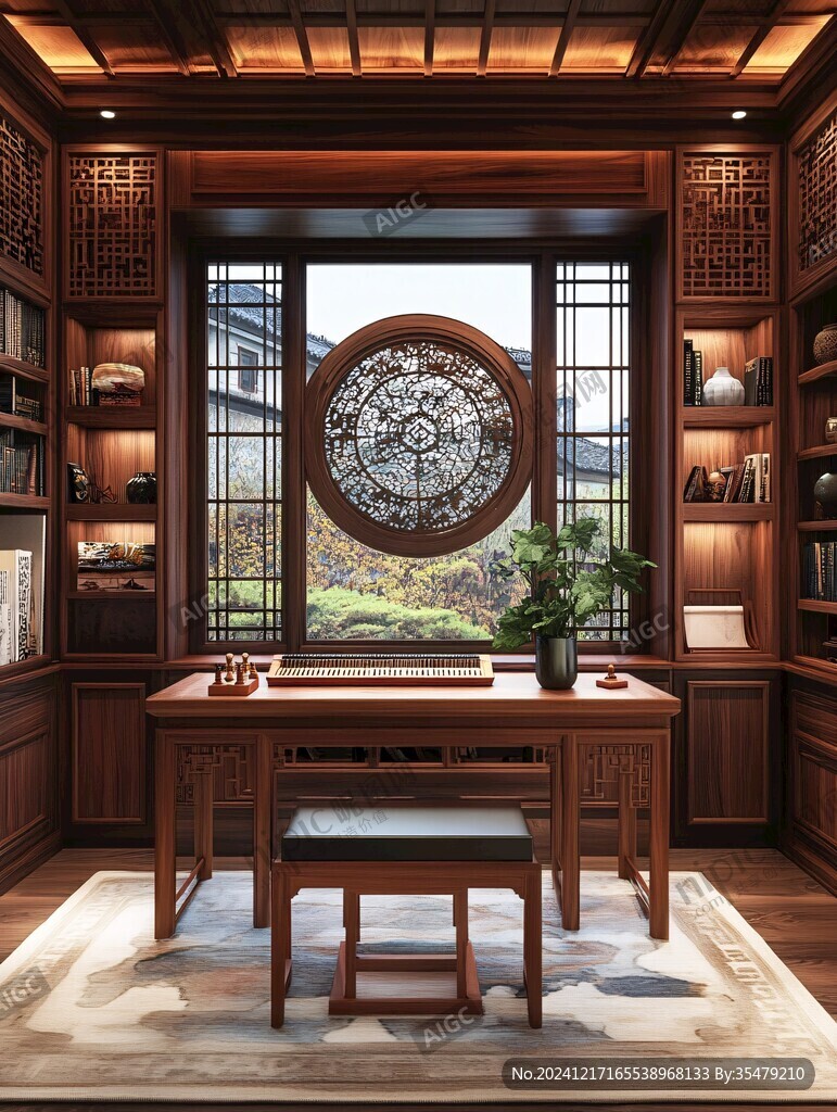 中式書房場景