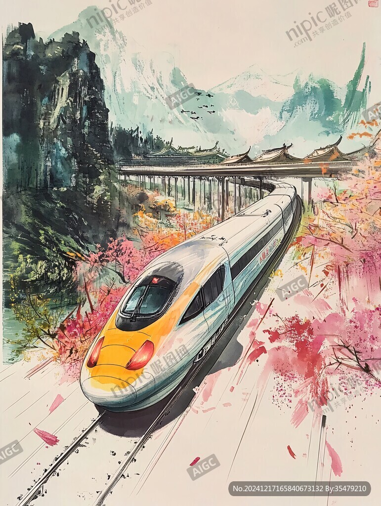 動(dòng)車手繪