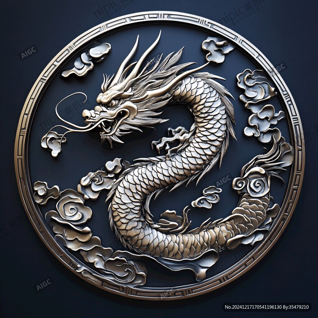 圓形經(jīng)典龍紋