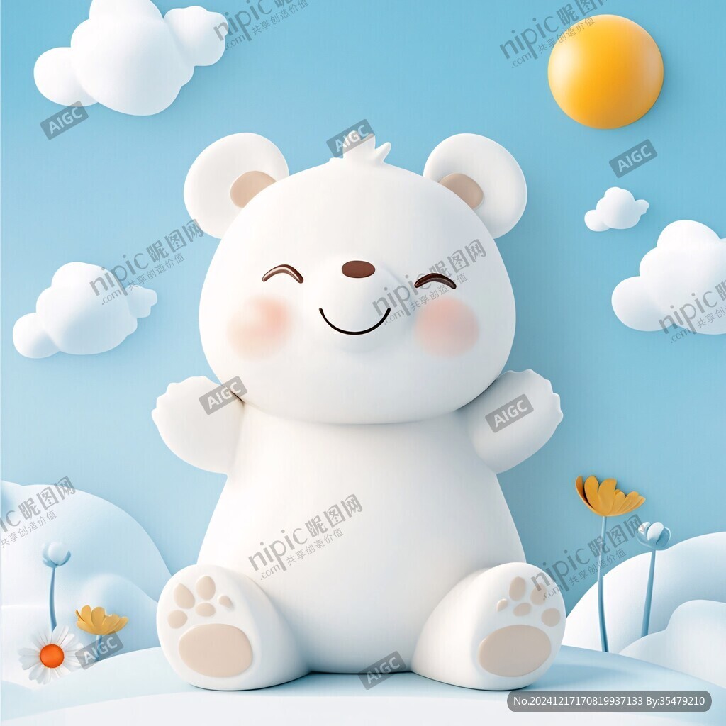小白熊插畫