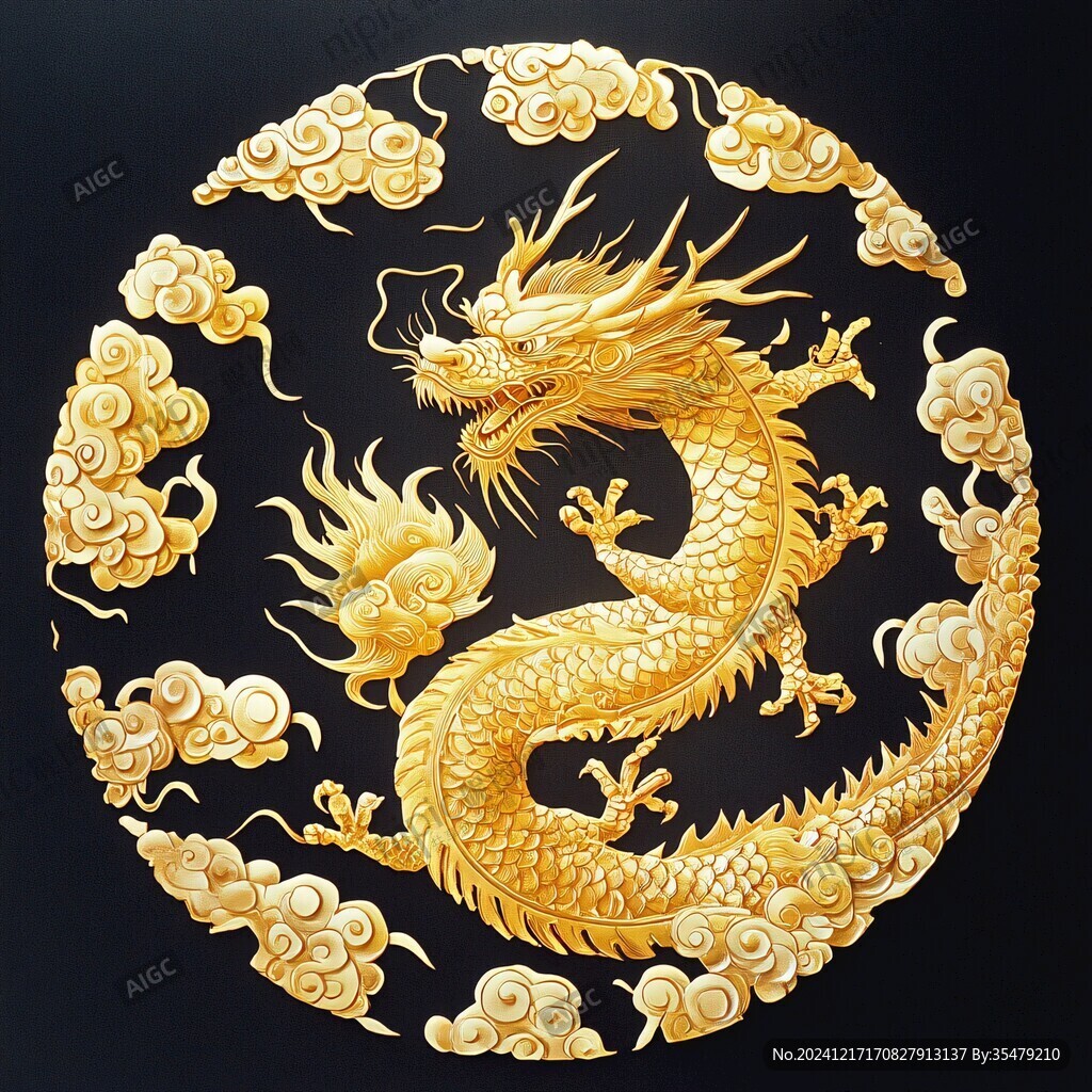 金繪圓龍