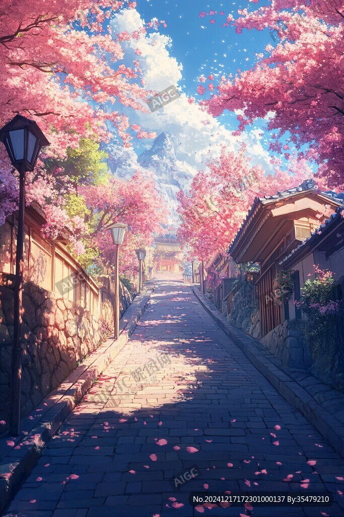 日系風景插畫
