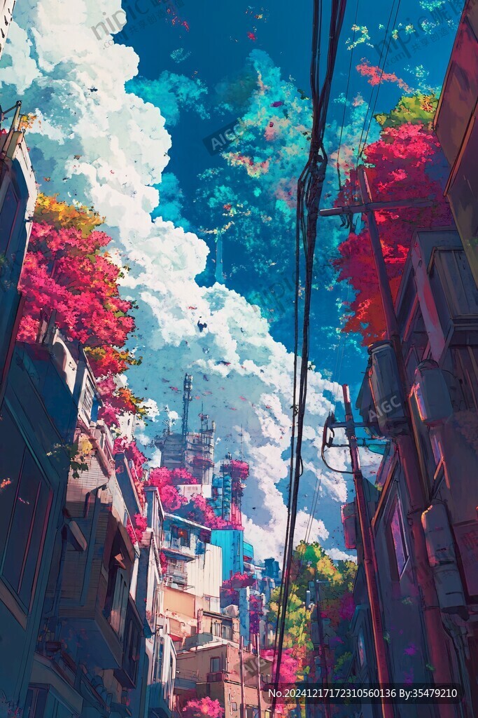 動漫場景插畫