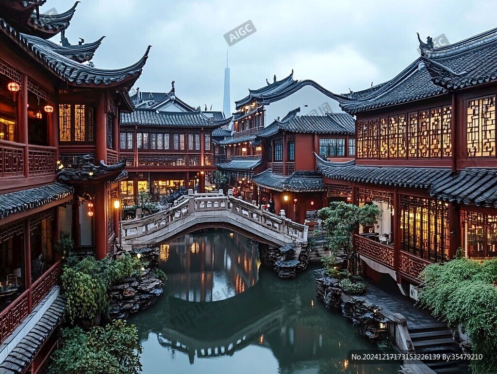 豫園建筑夜景