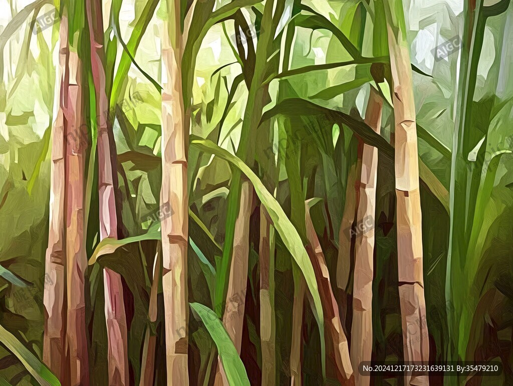 甘蔗林插畫