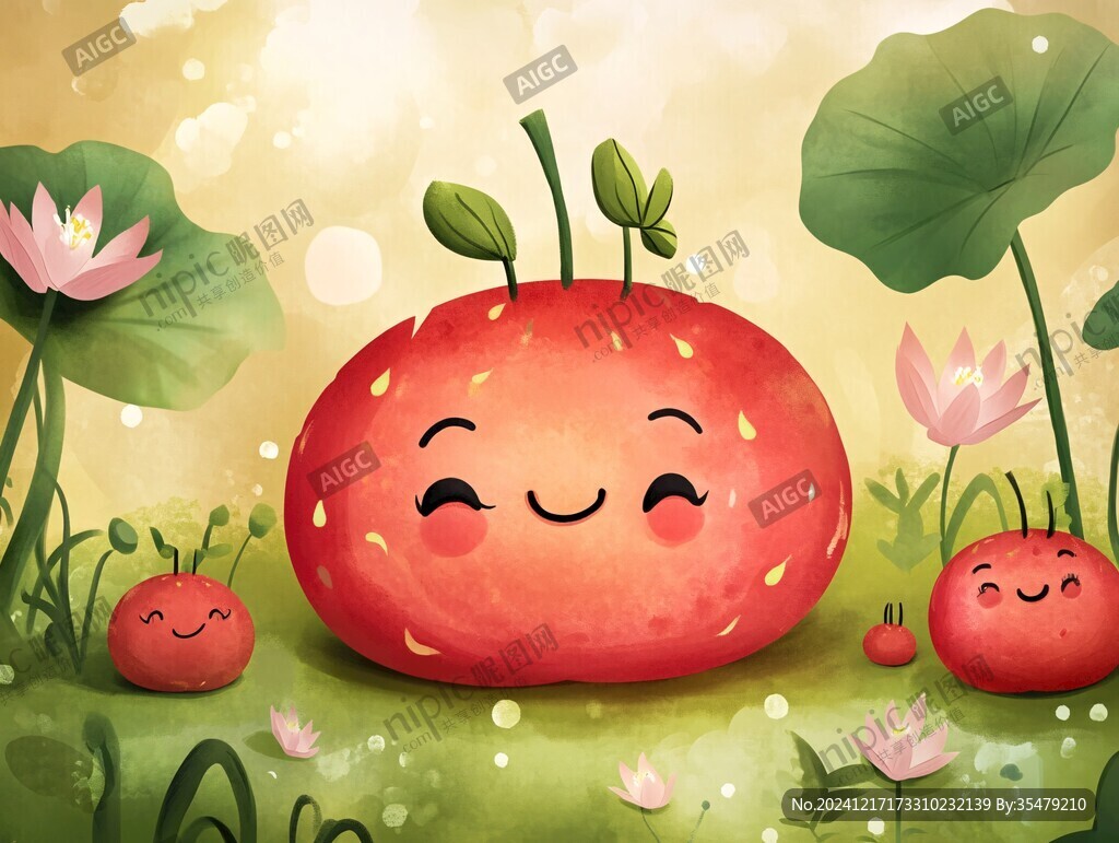櫻桃蘿卜插畫