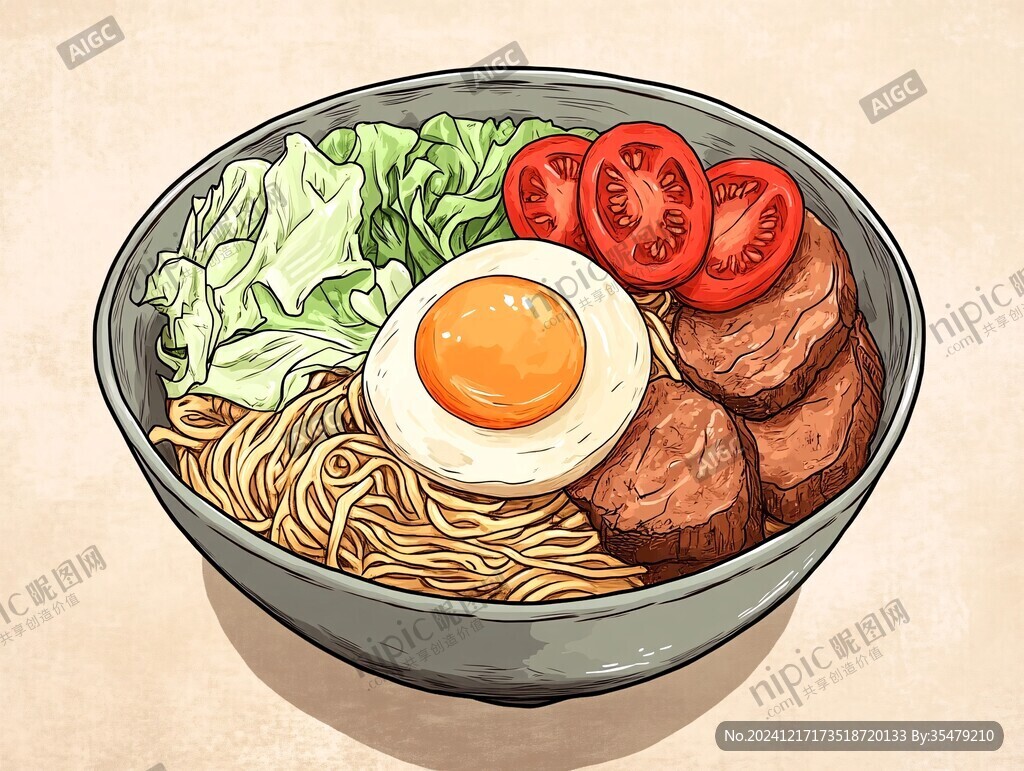 冷面插畫