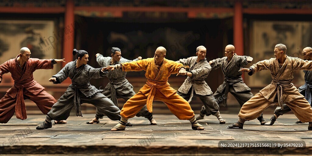 少林拳術(shù)雕塑