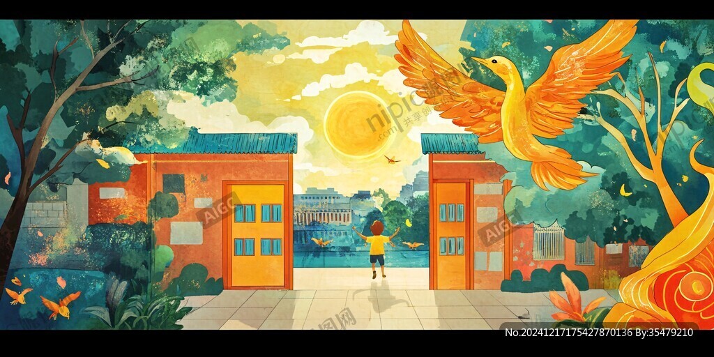 華南理工大學(xué)旅游插畫