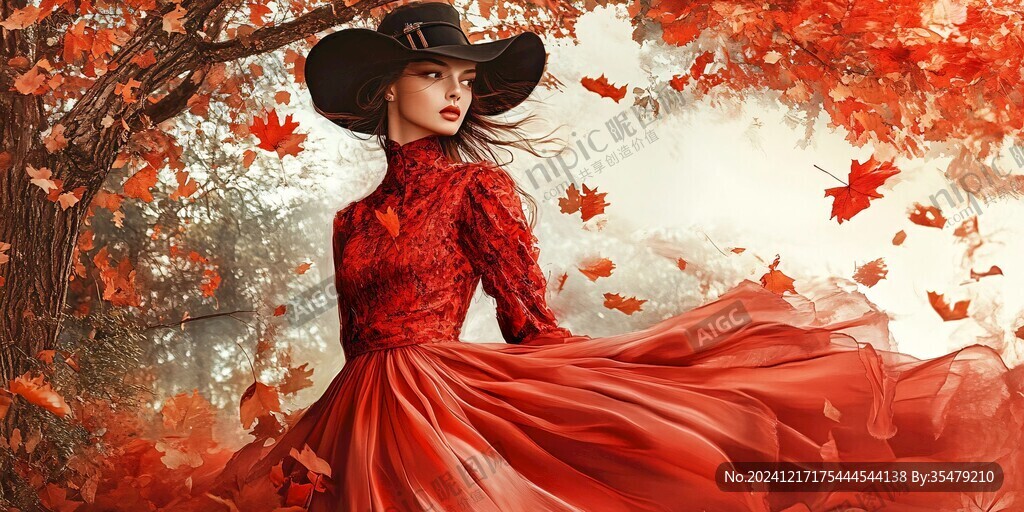 紅色戶外森系