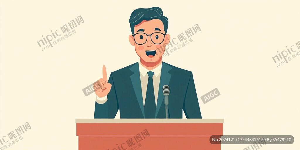 演講人物插畫