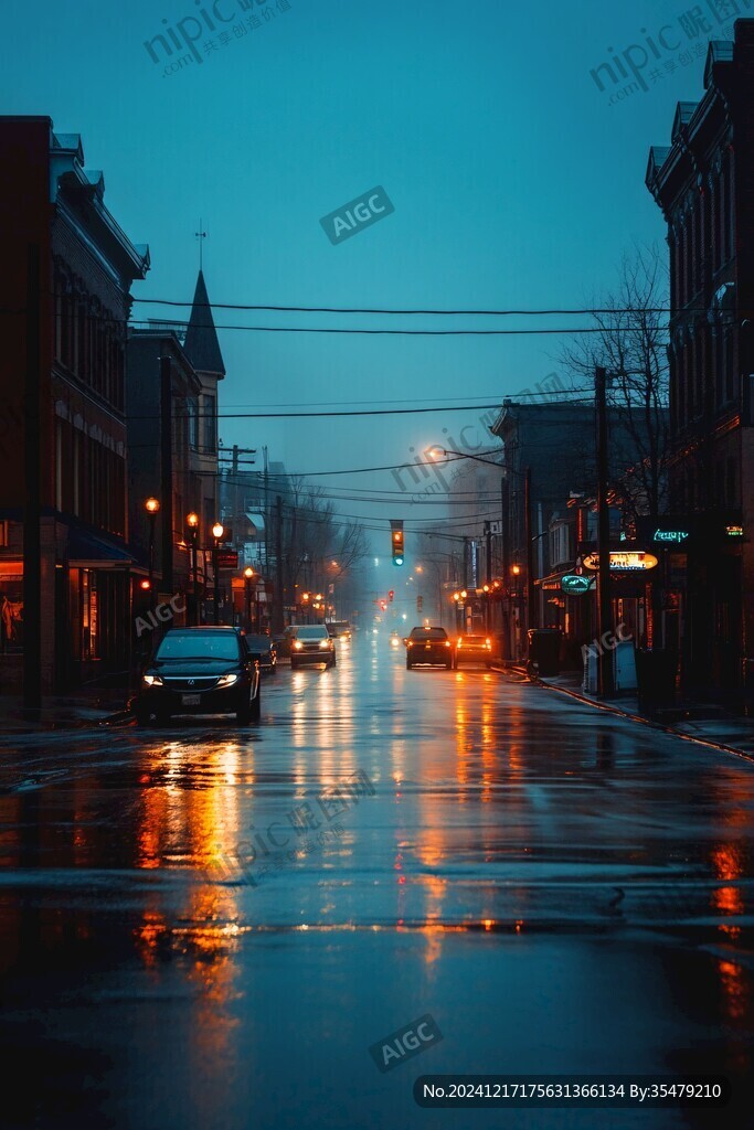 雨后街景美麗街景