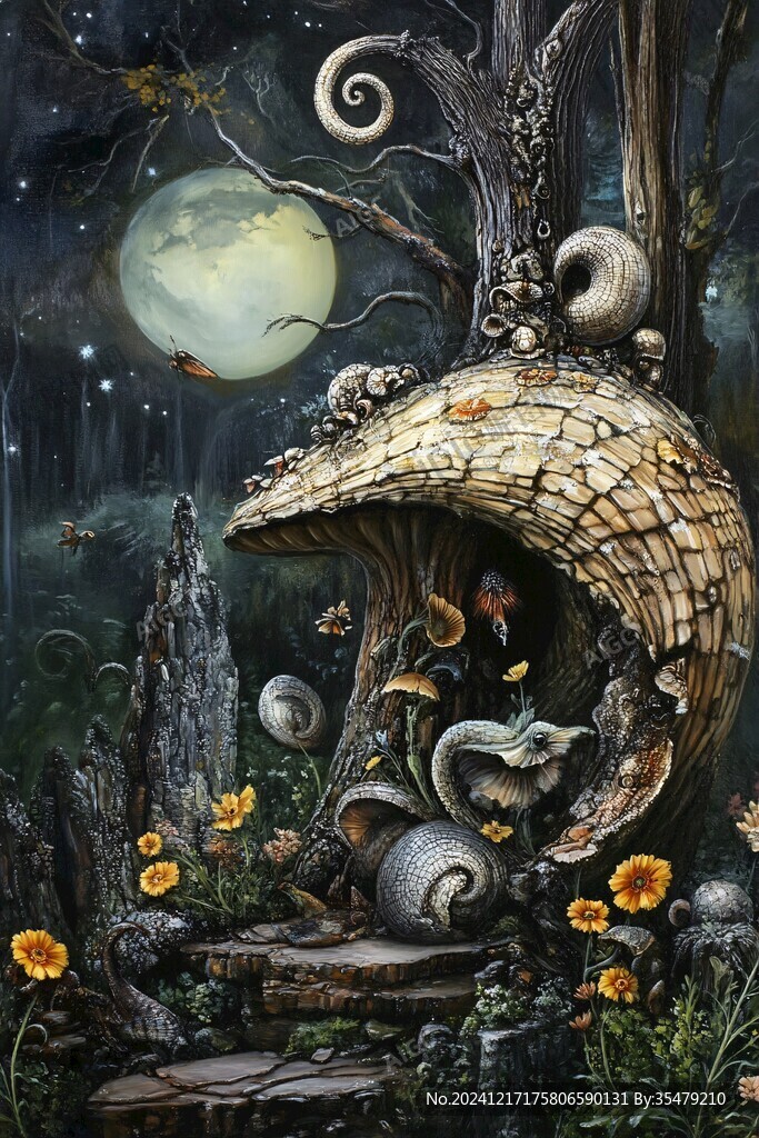 夢幻森林立體畫