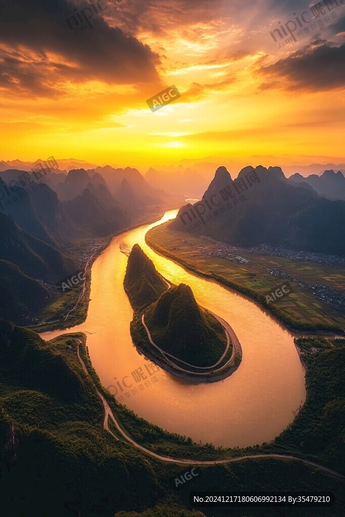 興坪夕陽航拍