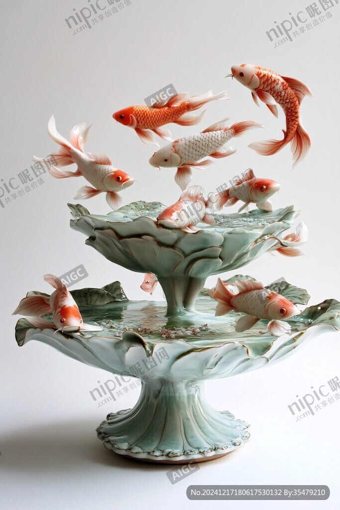 魚舞天嬌擺件
