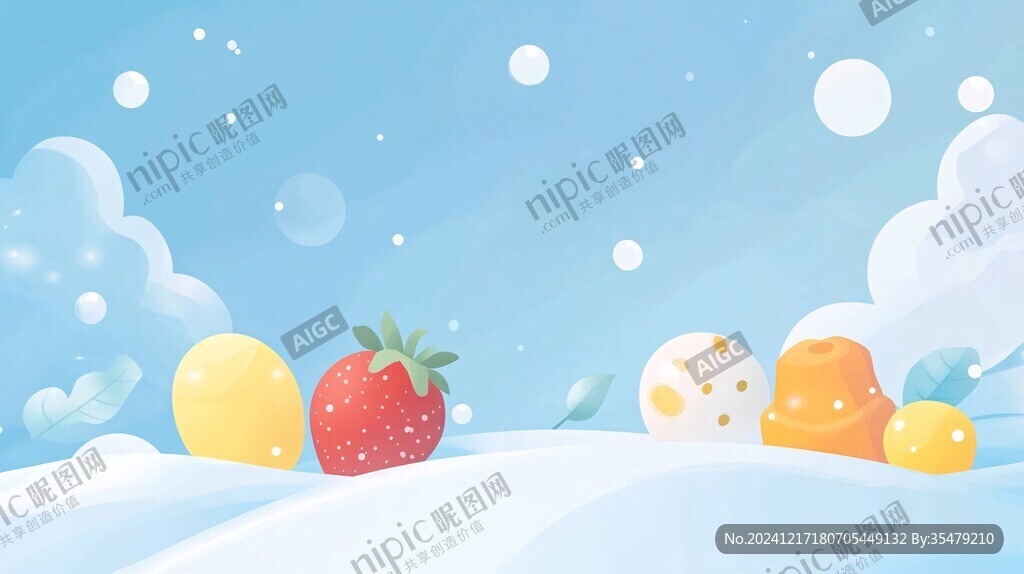 雪球山楂插畫