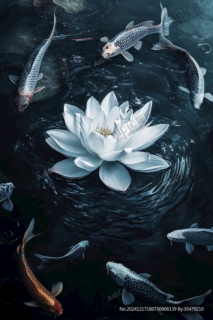 意境鯉魚圖