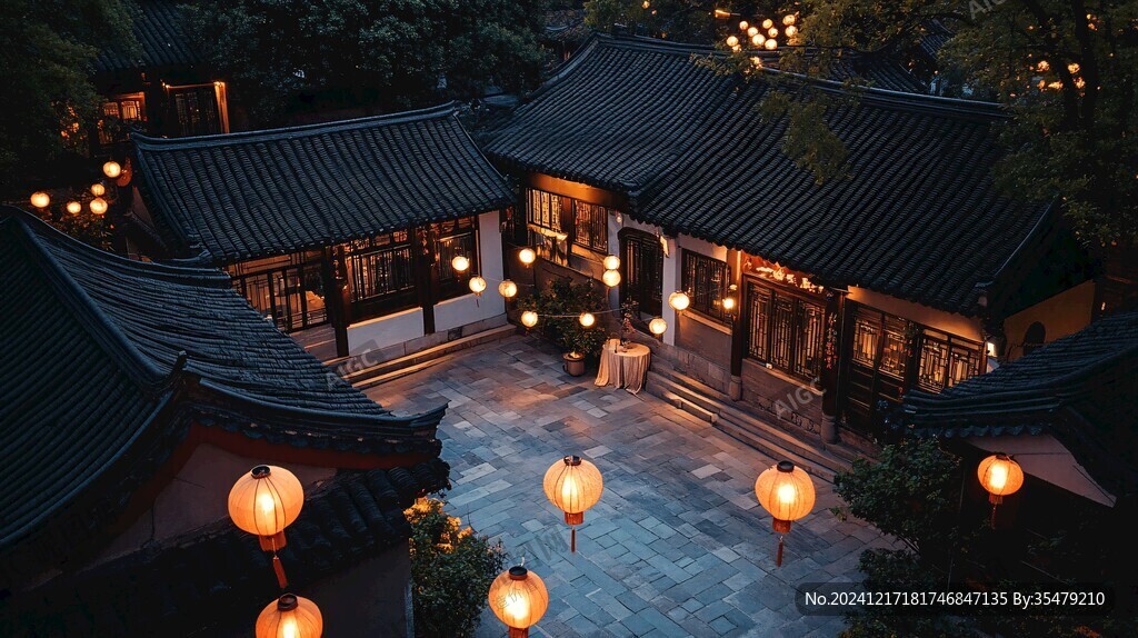 四合院夜景
