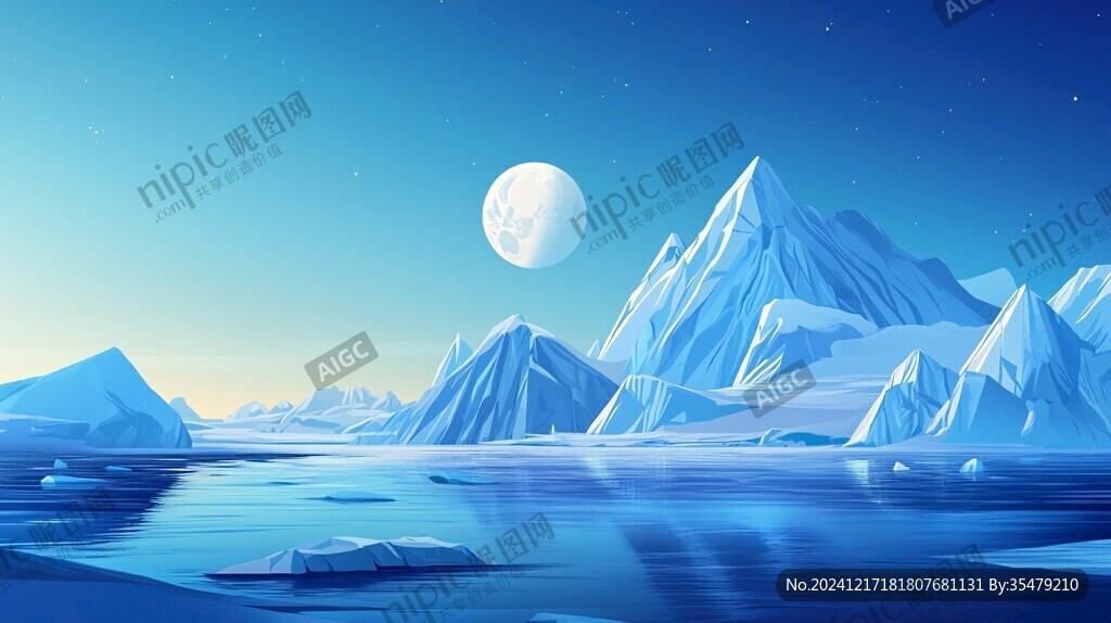 極地插畫宣傳素材背景