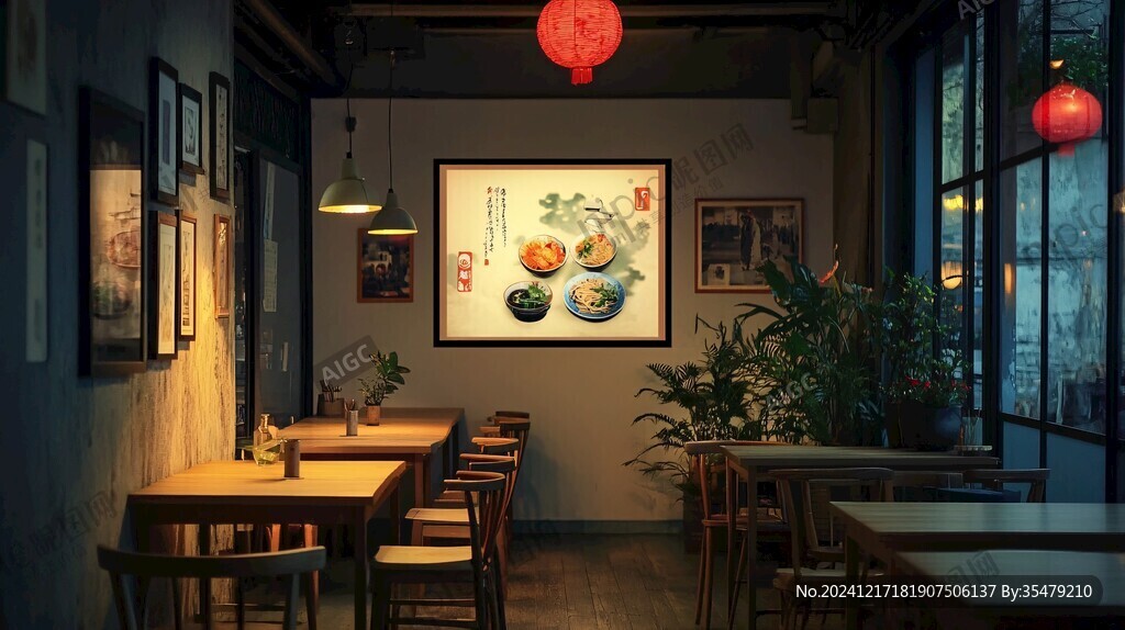 素食館裝飾畫