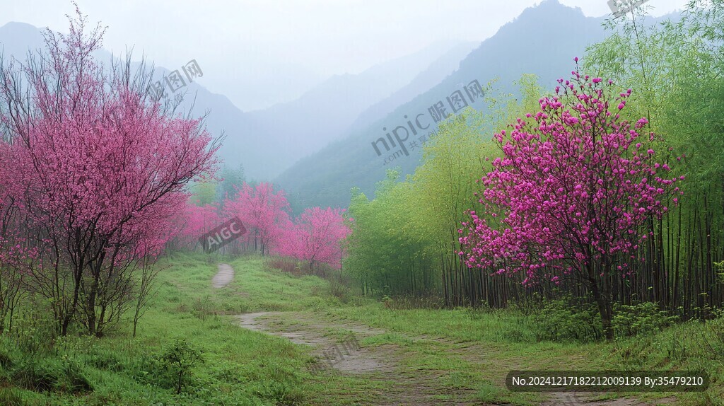 唯美桃花林